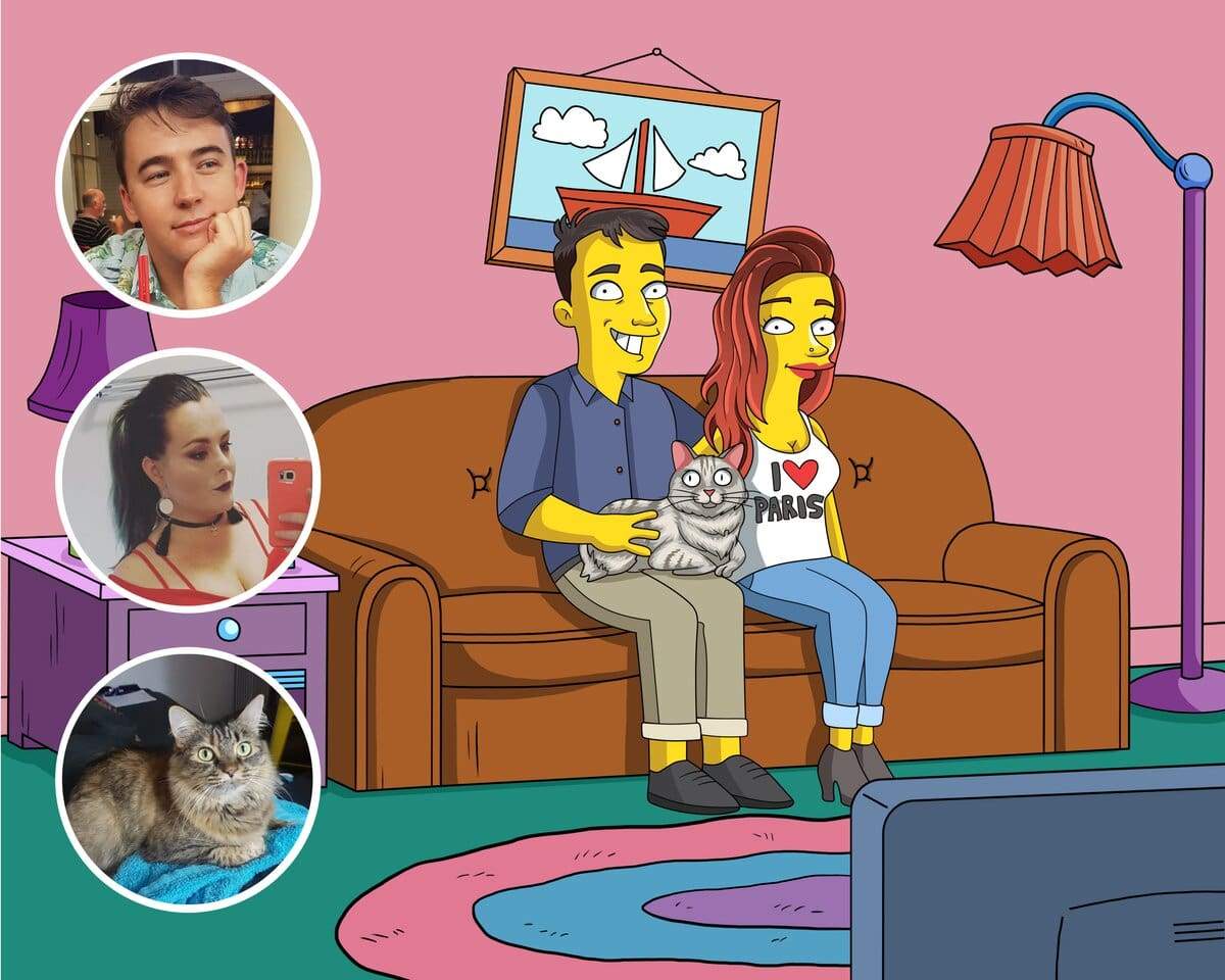 Käsitsi Joonistatud Digitaalne Simpsoni Portree Sinust