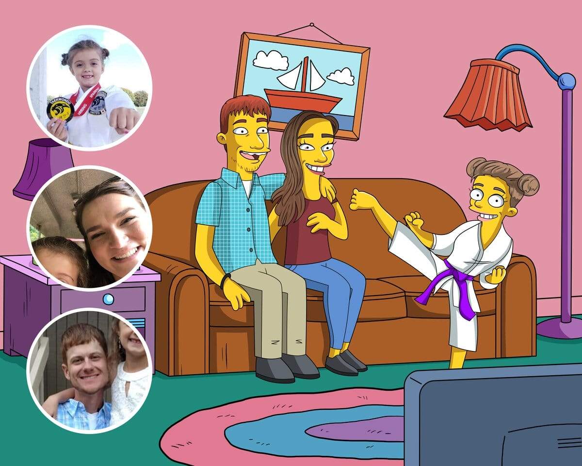 Käsitsi Joonistatud Digitaalne Simpsoni Portree Sinust