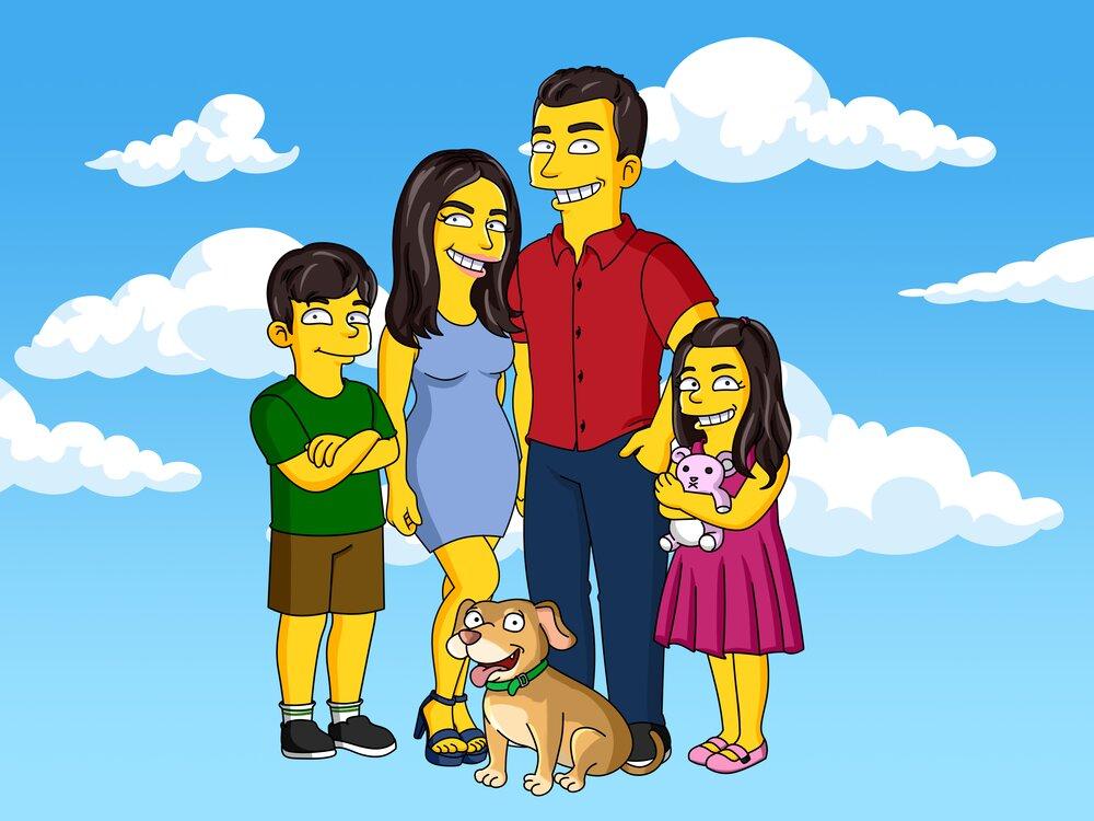 Käsitsi Joonistatud Digitaalne Simpsoni Portree Sinust