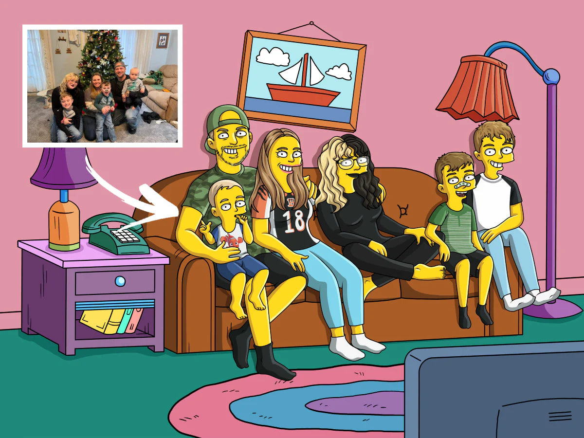 Käsitsi Joonistatud Digitaalne Simpsoni Portree Sinust